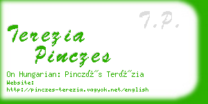 terezia pinczes business card